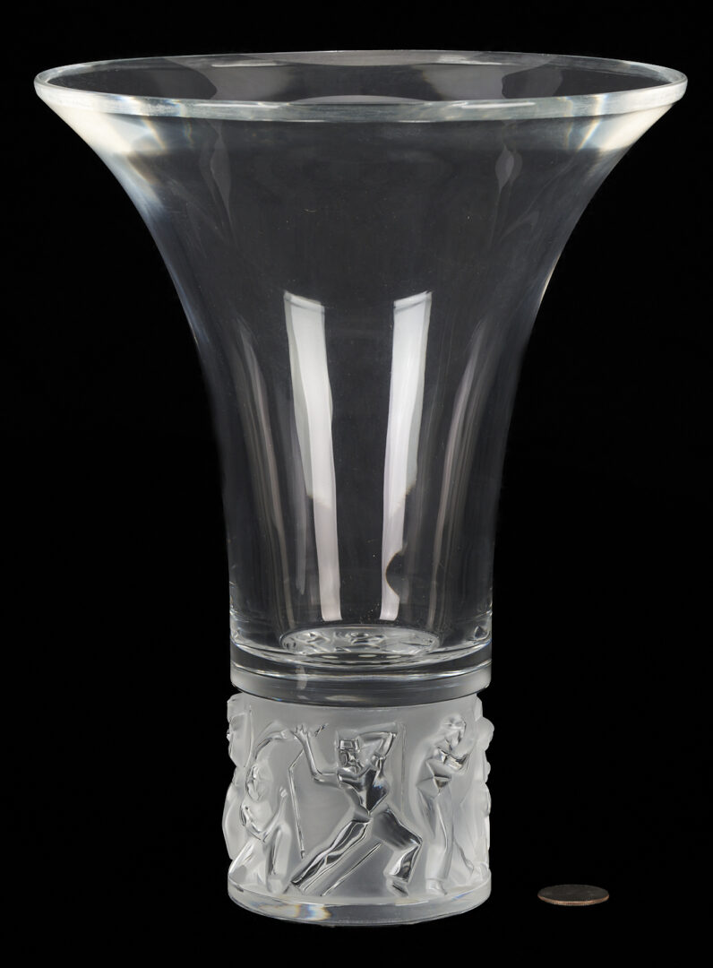 Lot 375: Lalique Jazzy Vase w/ Flared Rim