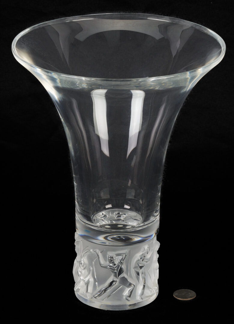 Lot 375: Lalique Jazzy Vase w/ Flared Rim