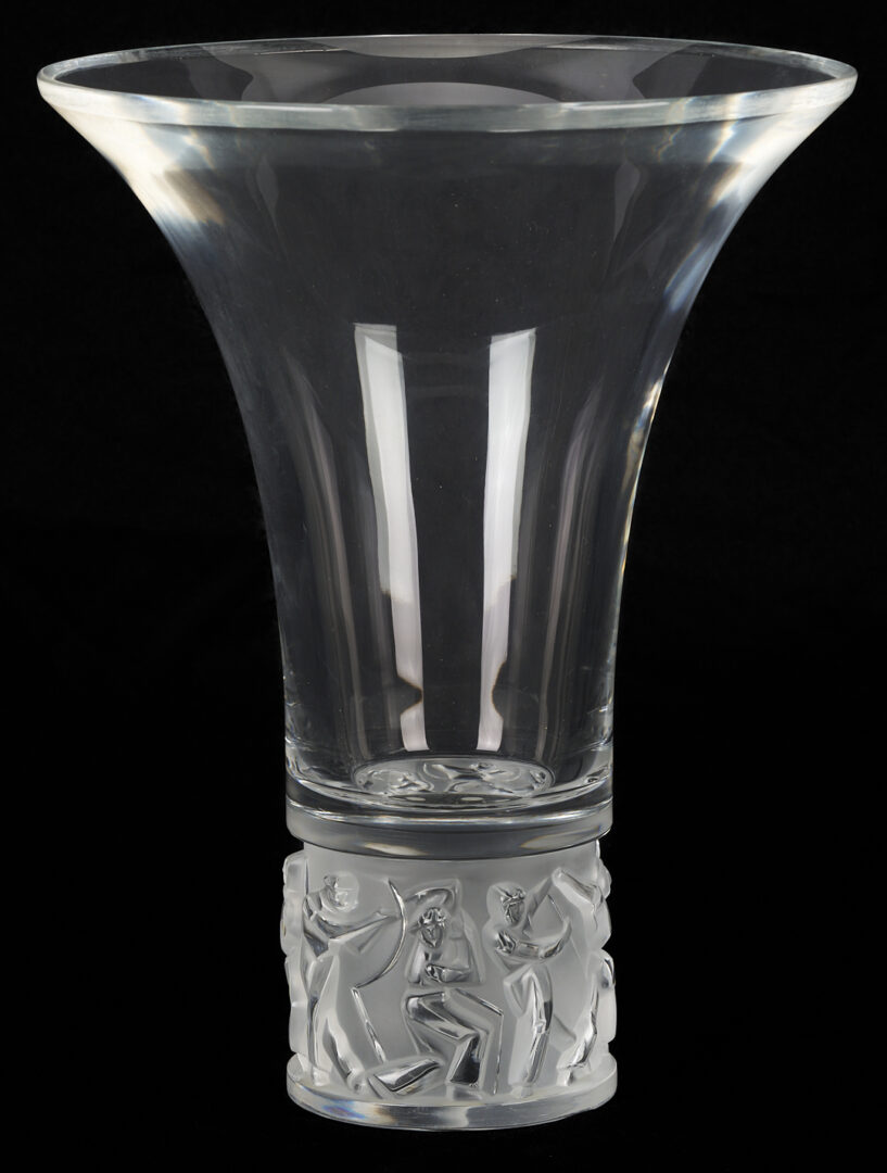 Lot 375: Lalique Jazzy Vase w/ Flared Rim