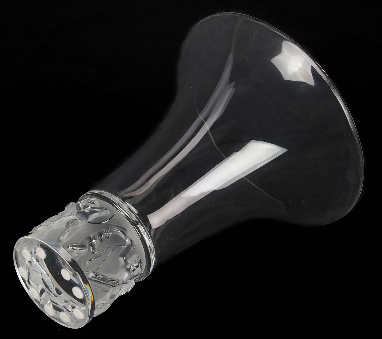 Lot 375: Lalique Jazzy Vase w/ Flared Rim