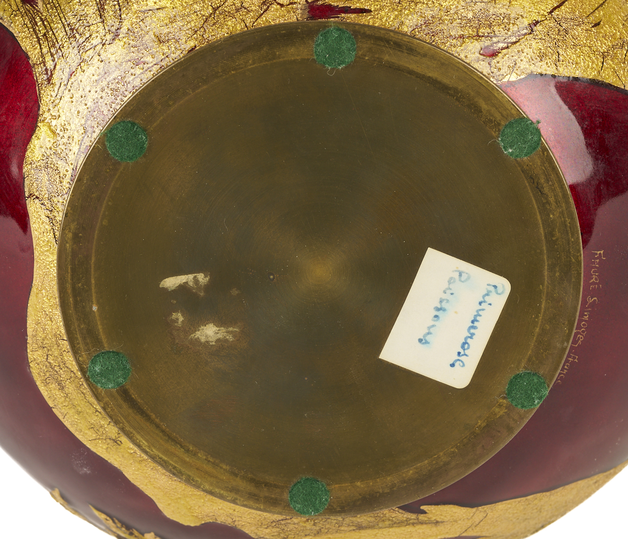 Lot 381: Camille Faure Limoges Enamel Vase