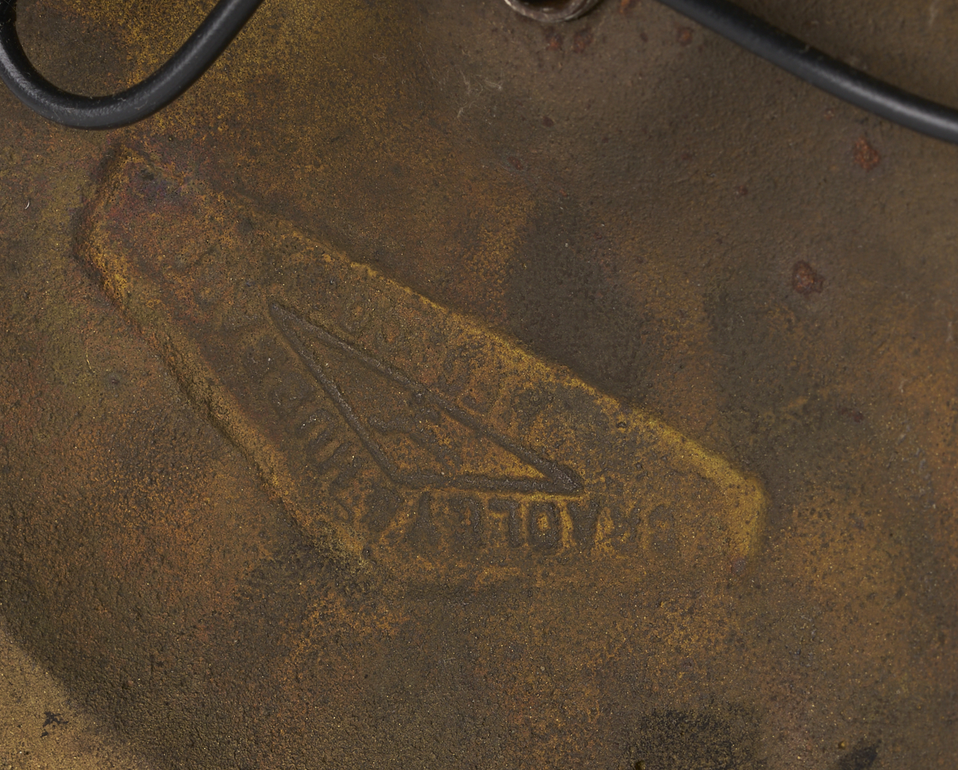 Lot 384: Pair Bradley & Hubbard Art Deco Lamps, Green Shades