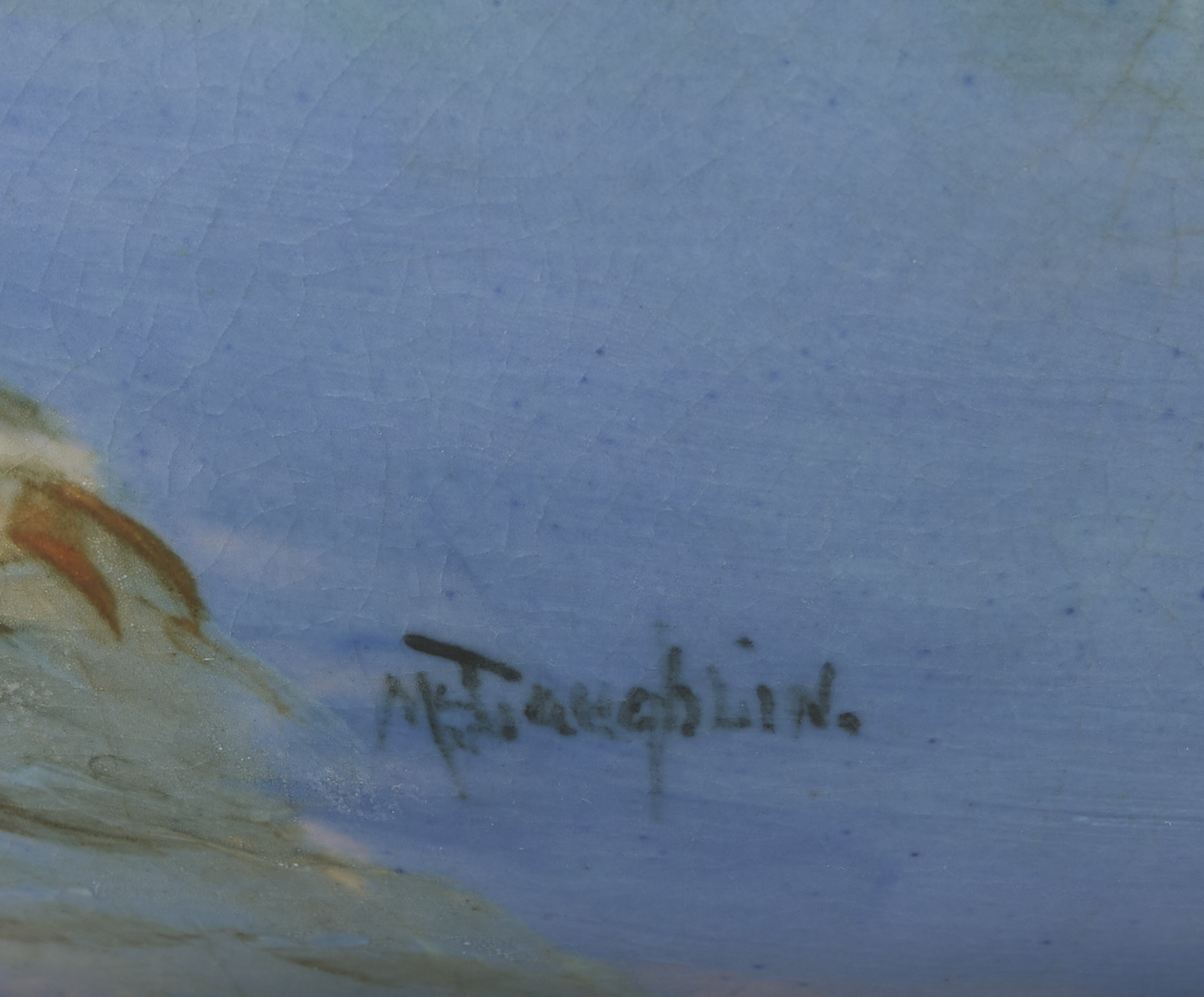 Lot 387: Weller Scenic Art Pottery Vase, Sarah McLaughlin