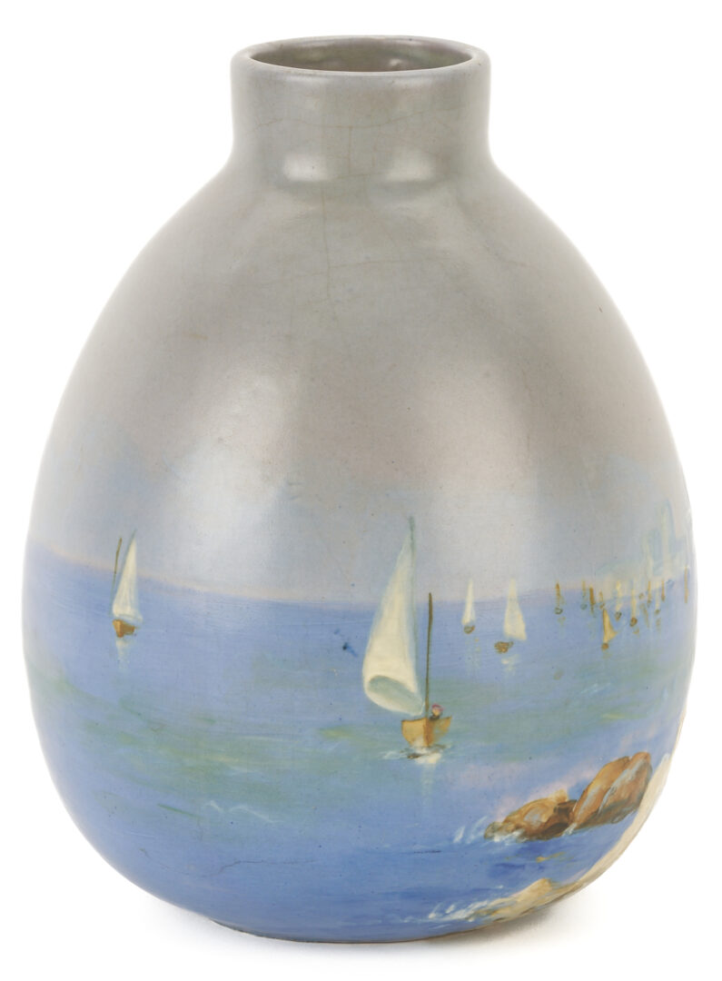 Lot 387: Weller Scenic Art Pottery Vase, Sarah McLaughlin