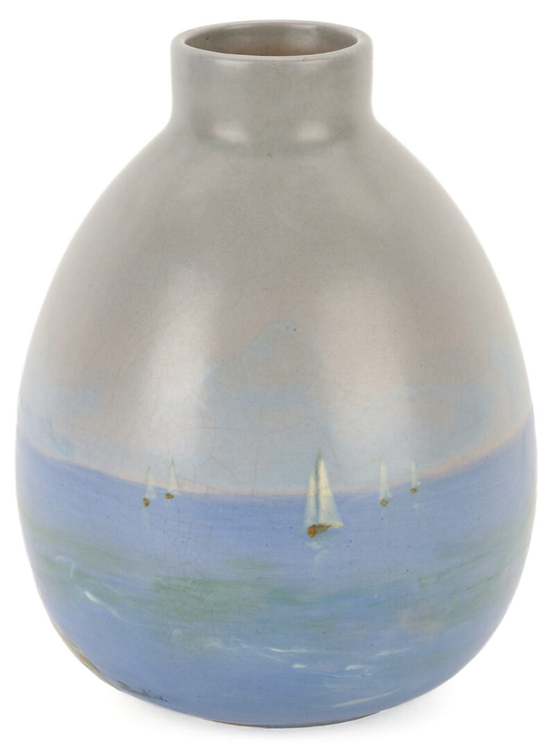 Lot 387: Weller Scenic Art Pottery Vase, Sarah McLaughlin