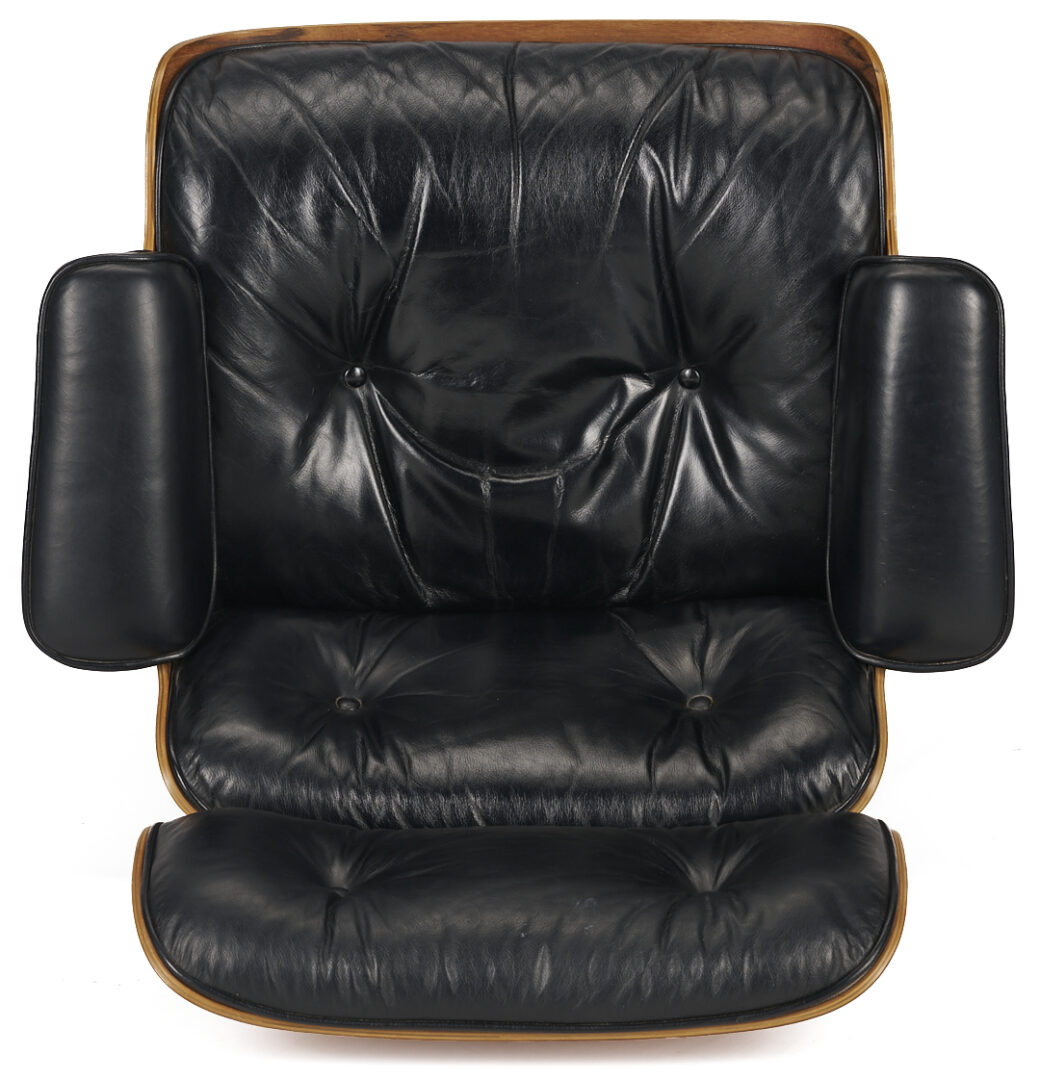 Lot 388: Eames Black Lounge Chair and Ottoman, Herman Miller