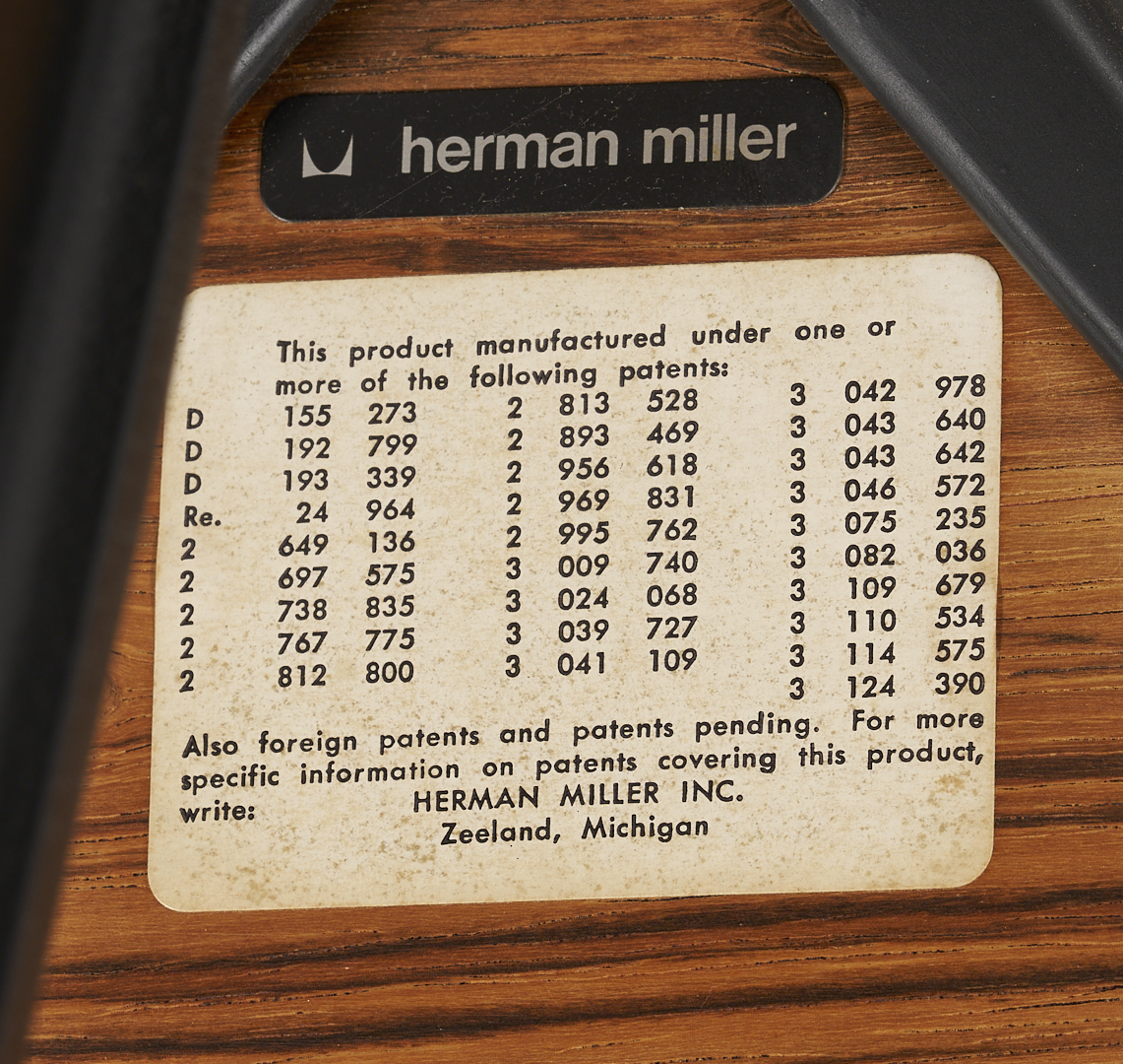 Lot 388: Eames Black Lounge Chair and Ottoman, Herman Miller