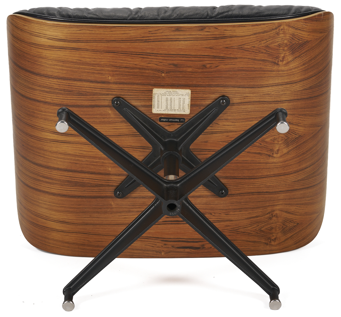 Lot 388: Eames Black Lounge Chair and Ottoman, Herman Miller