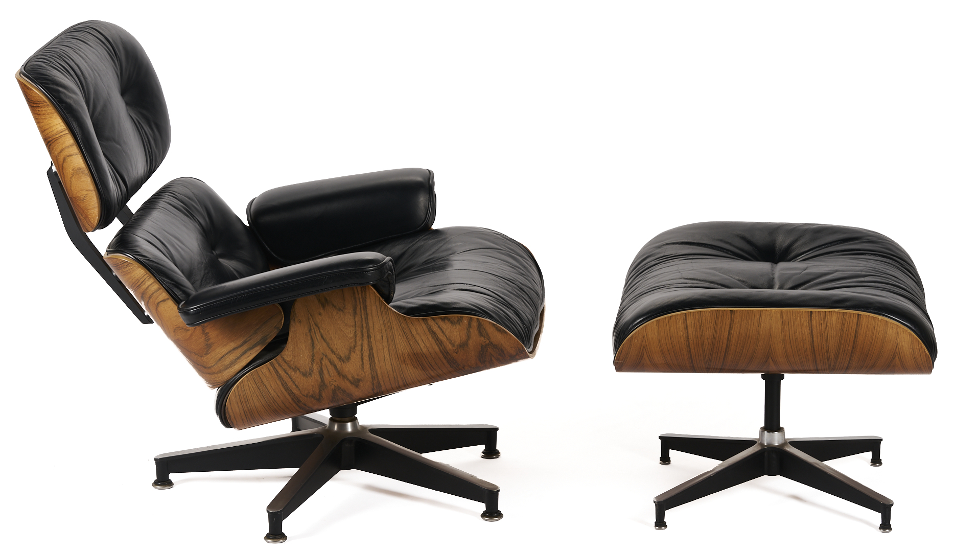 Lot 388: Eames Black Lounge Chair and Ottoman, Herman Miller