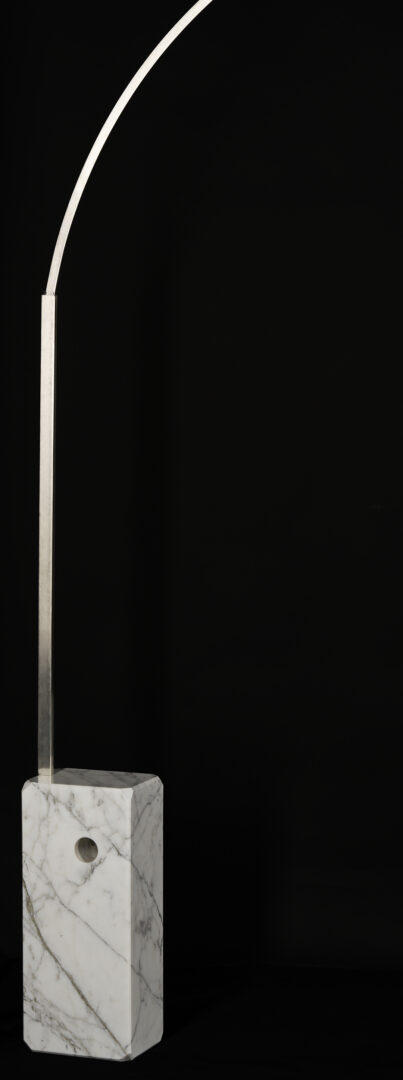 Lot 391: Italian Castiglioni Arco Floor Lamp w/ Marble Base, Mid-Century