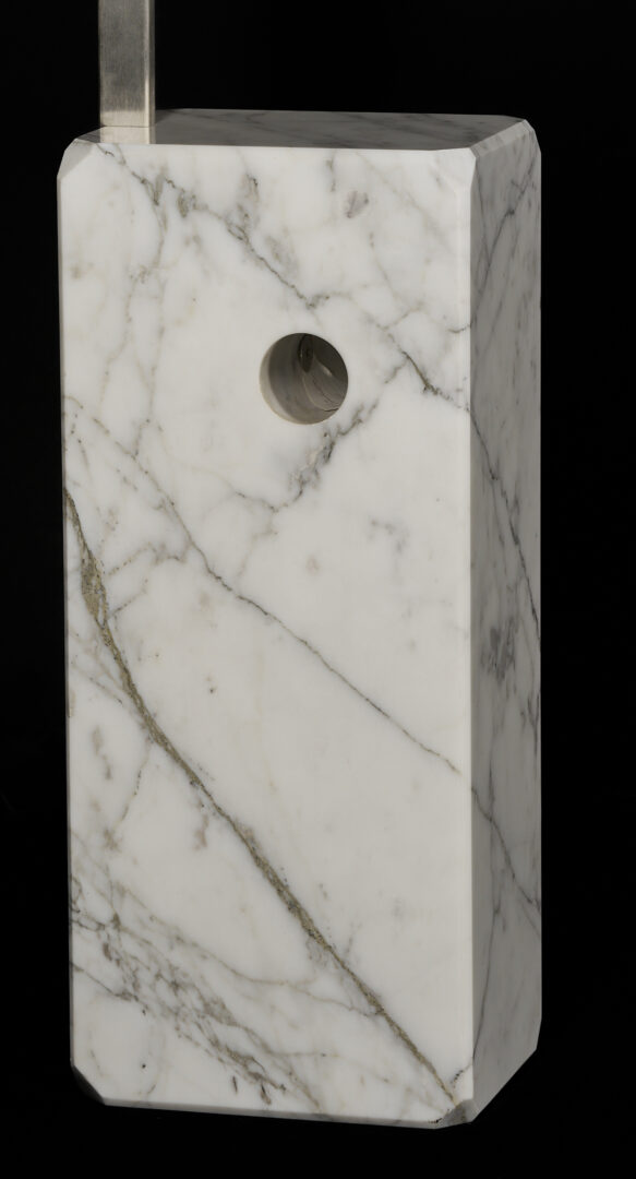 Lot 391: Italian Castiglioni Arco Floor Lamp w/ Marble Base, Mid-Century