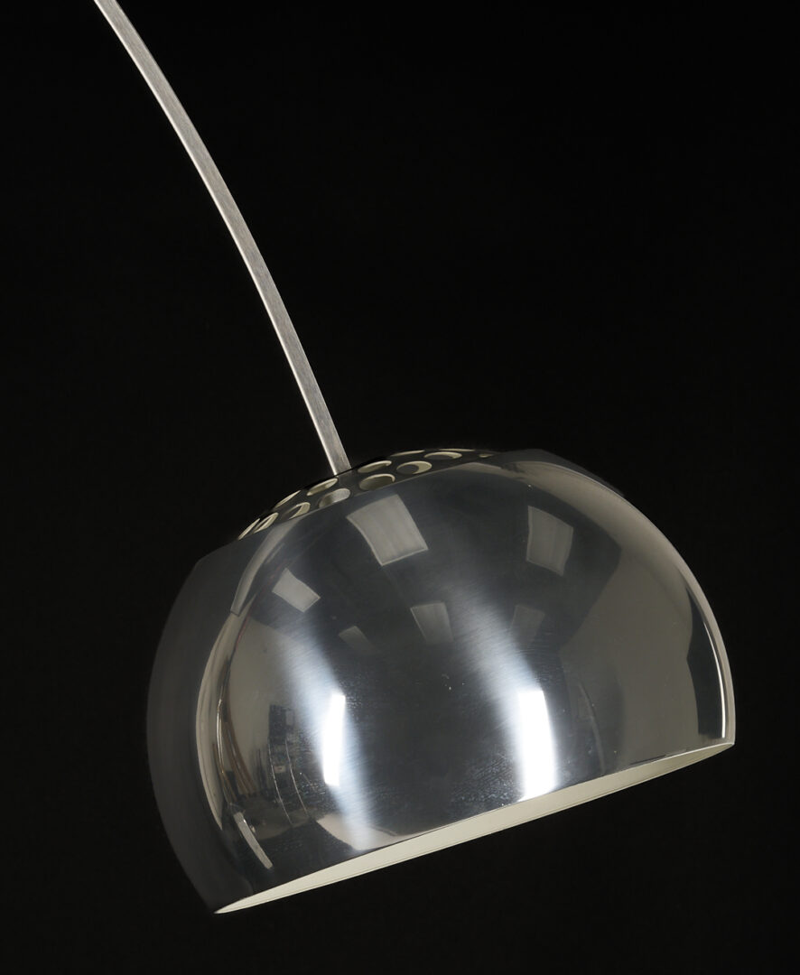 Lot 391: Italian Castiglioni Arco Floor Lamp w/ Marble Base, Mid-Century