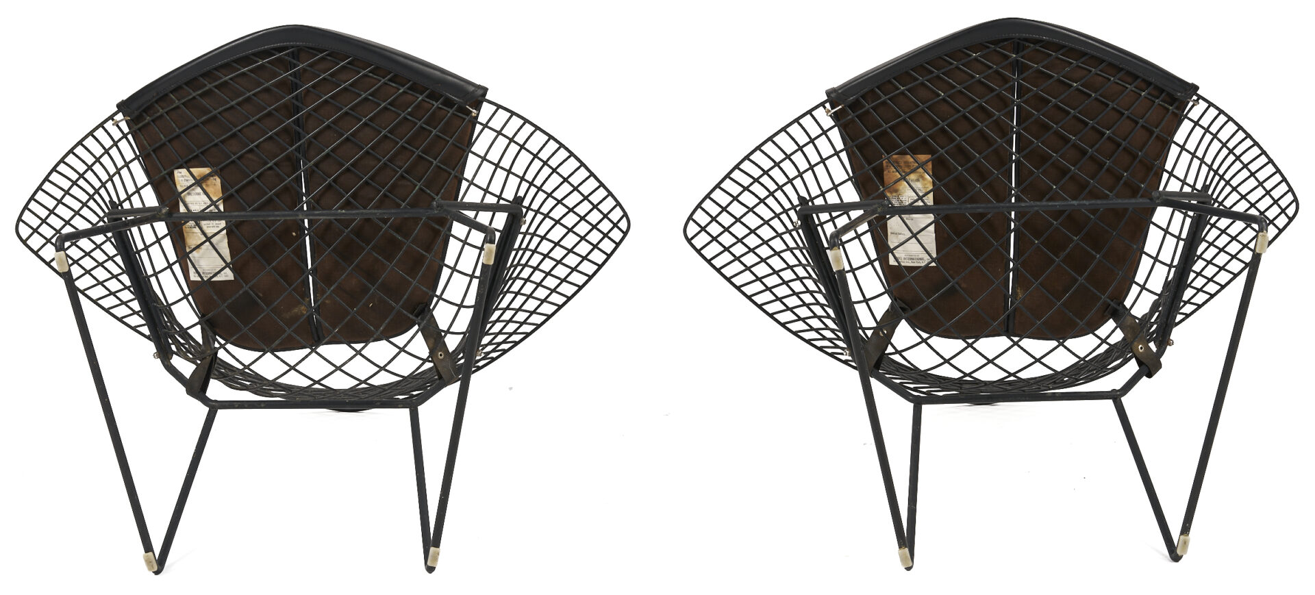 Lot 394: Four Knoll Mid Century Bertoia Diamond Chairs