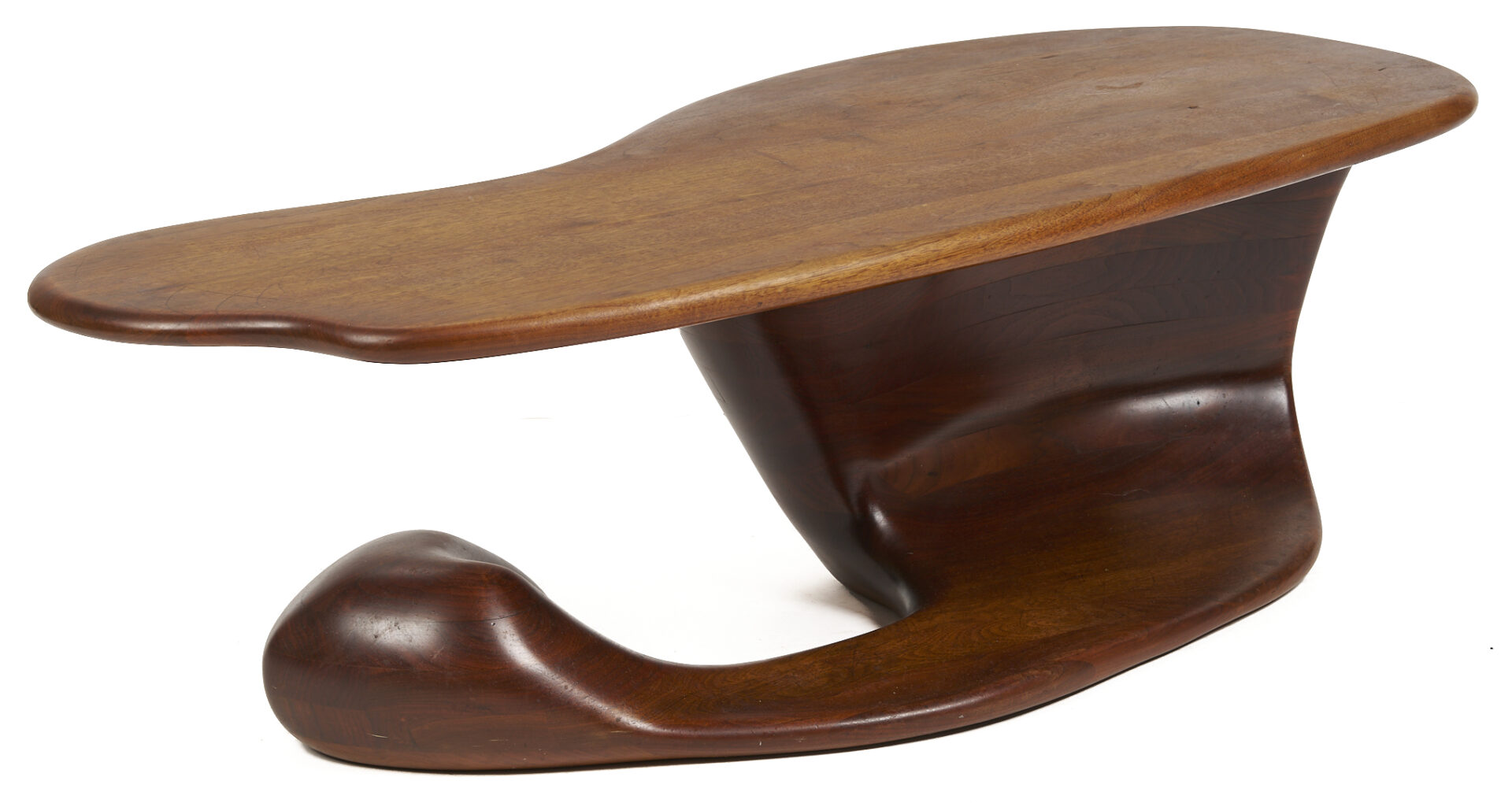 Lot 397: Mid Century Walnut Coffee Table, Style of Robert Worth or Wendell Castle