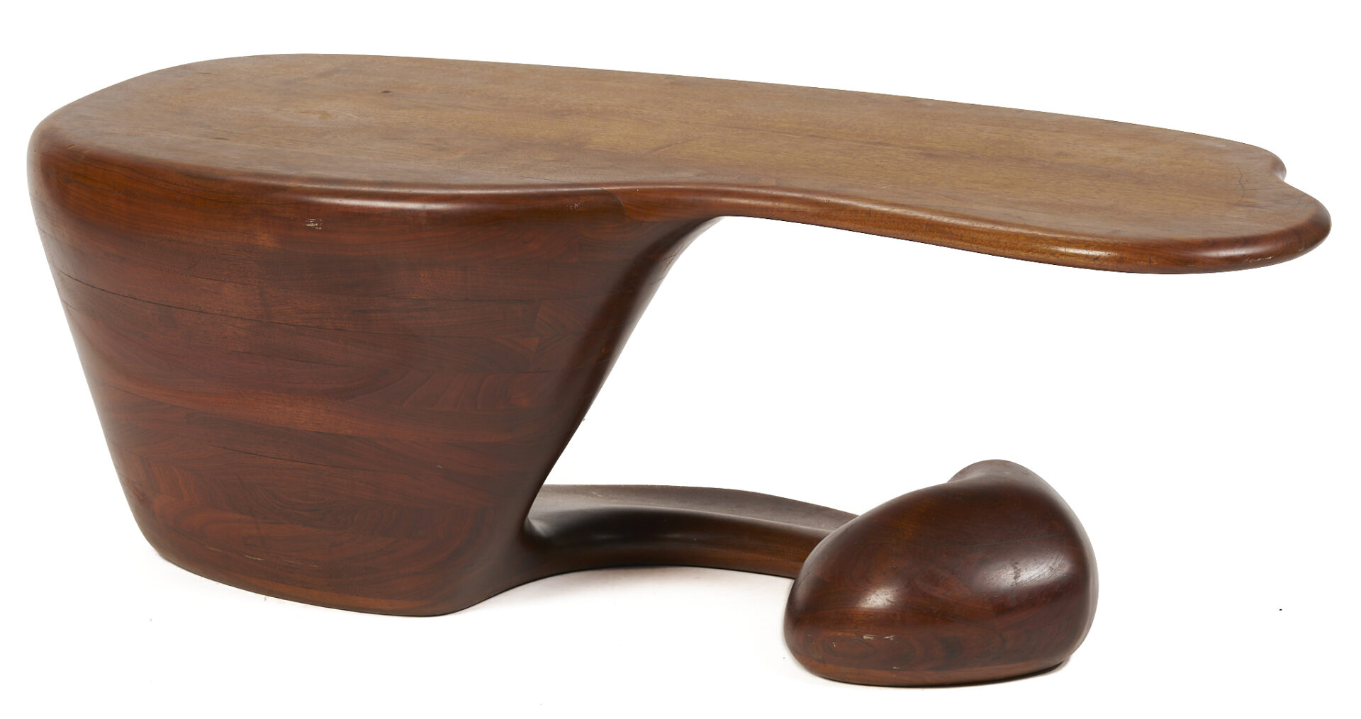 Lot 397: Mid Century Walnut Coffee Table, Style of Robert Worth or Wendell Castle