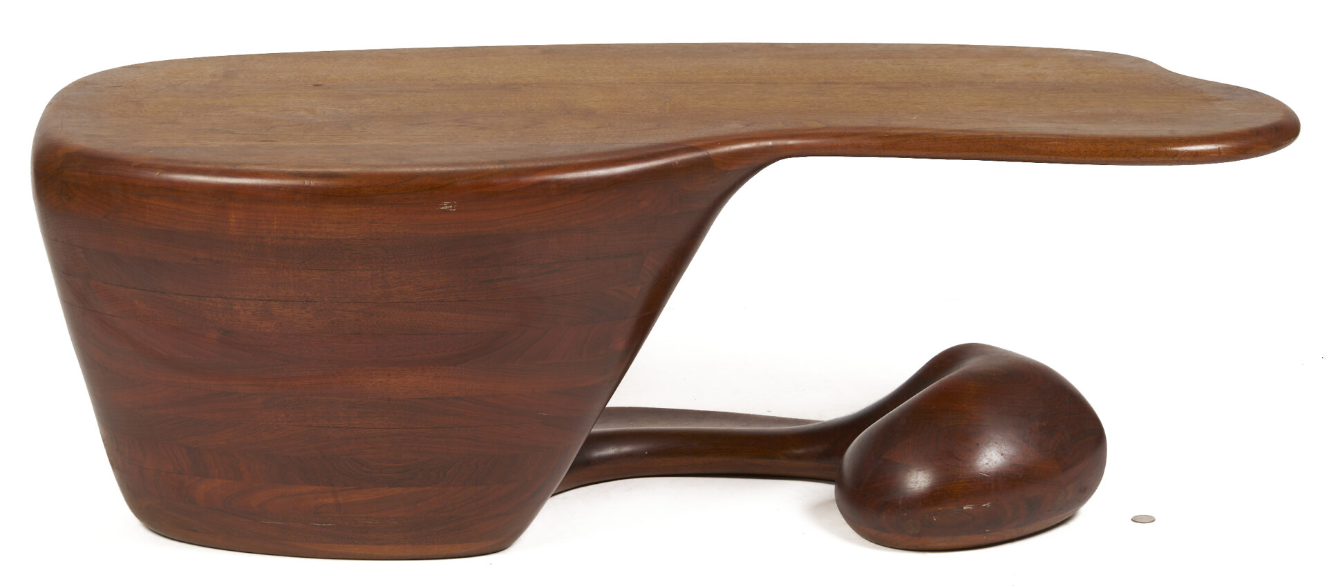 Lot 397: Mid Century Walnut Coffee Table, Style of Robert Worth or Wendell Castle