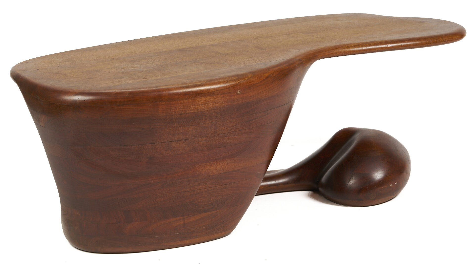 Lot 397: Mid Century Walnut Coffee Table, Style of Robert Worth or Wendell Castle