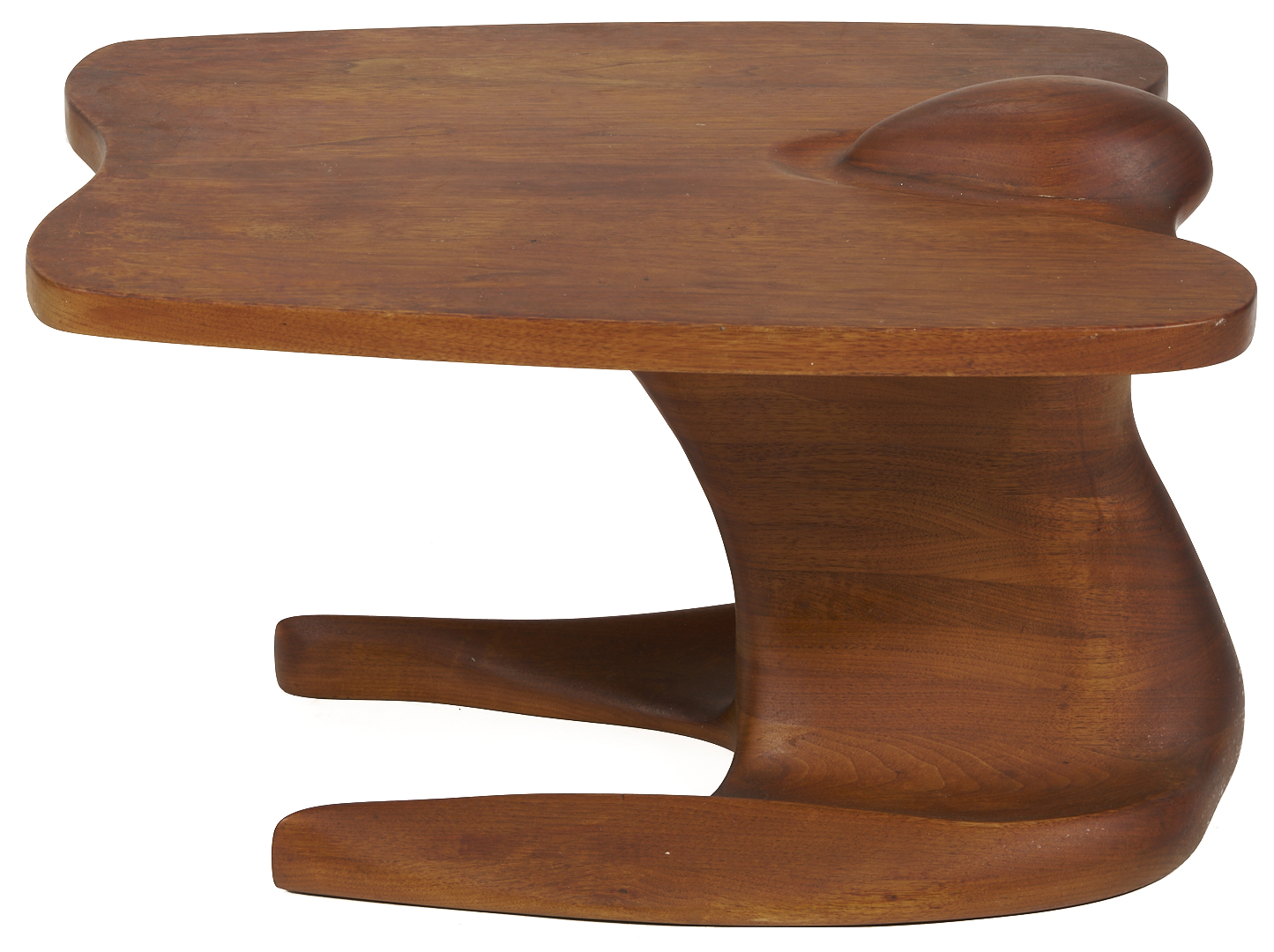 Lot 398: Mid-Century Modern Walnut Side Table, Style of Robert Worth or Wendell Castle