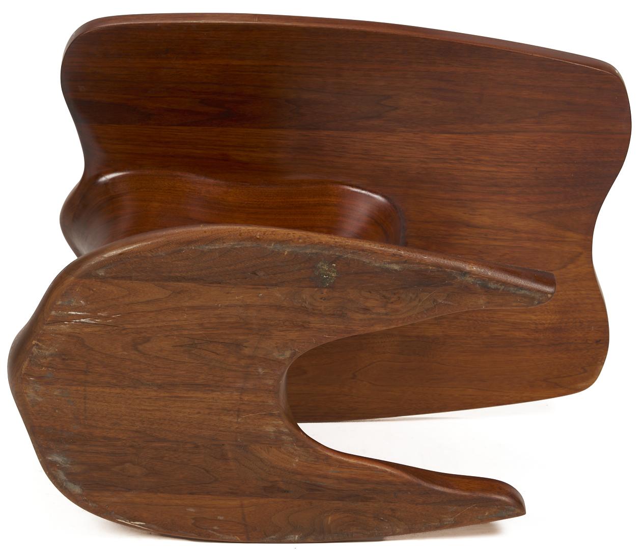Lot 398: Mid-Century Modern Walnut Side Table, Style of Robert Worth or Wendell Castle