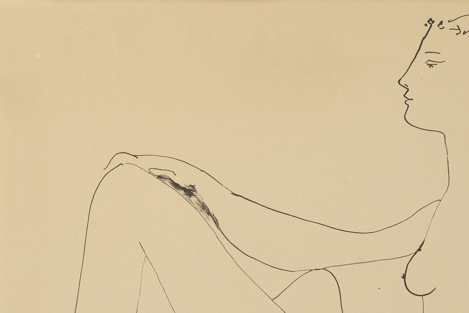 Lot 402: Pablo Picasso Lithograph; Nu Assis, De Profil, 1947
