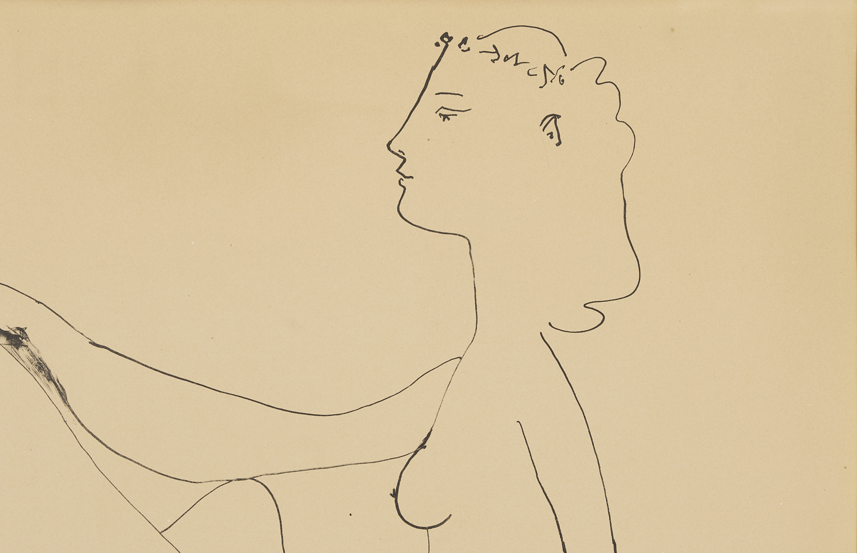 Lot 402: Pablo Picasso Lithograph; Nu Assis, De Profil, 1947