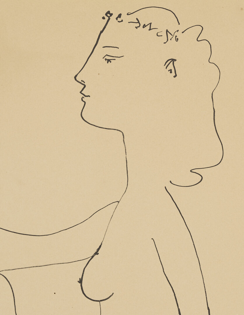 Lot 402: Pablo Picasso Lithograph; Nu Assis, De Profil, 1947