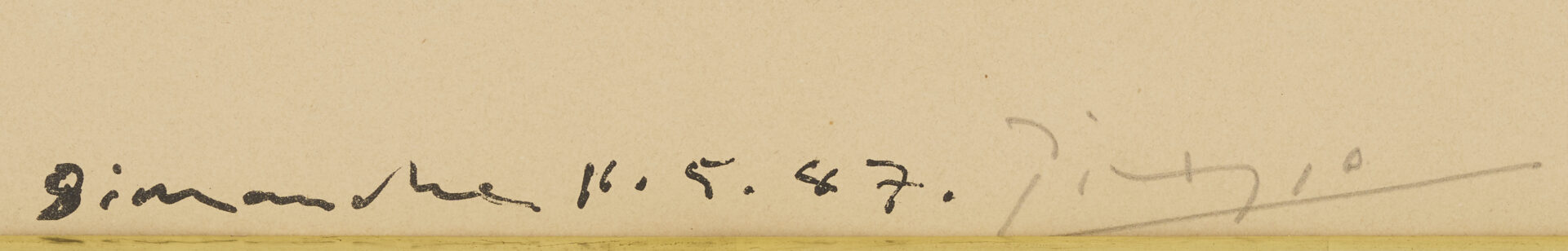 Lot 402: Pablo Picasso Lithograph; Nu Assis, De Profil, 1947