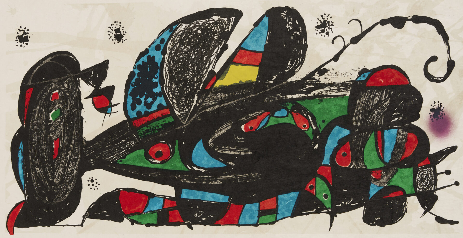 Lot 404: Joan Miro Signed 1974 Lithograph, Escultor Iran (plus poster)
