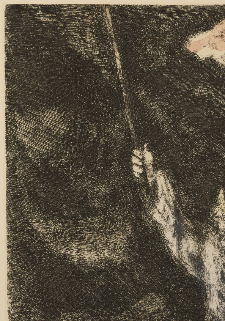 Lot 405: Marc Chagall Signed Etching from The Bible, Darkness Over Egypt