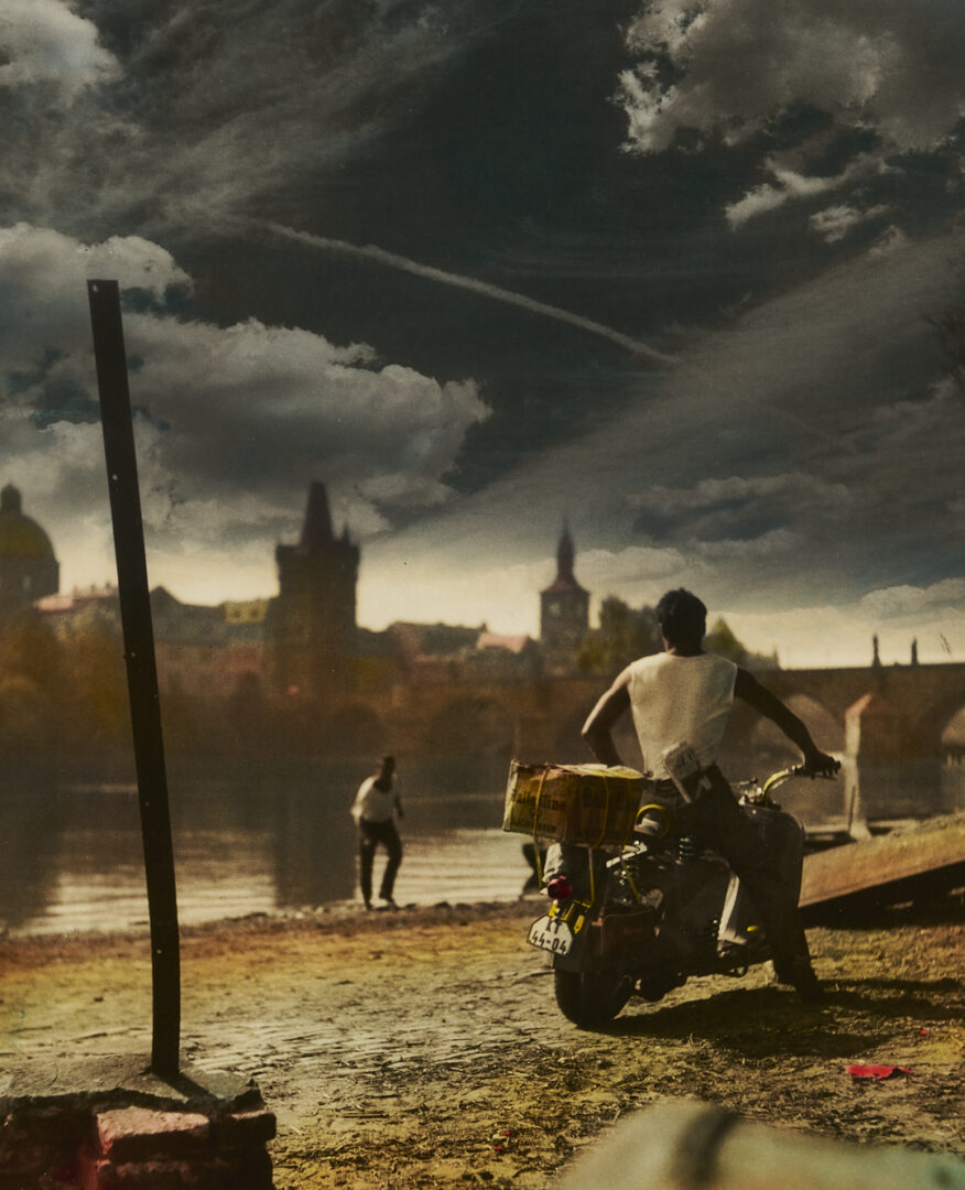 Lot 408: Jan Saudek Tinted Photograph, Hey Joe!