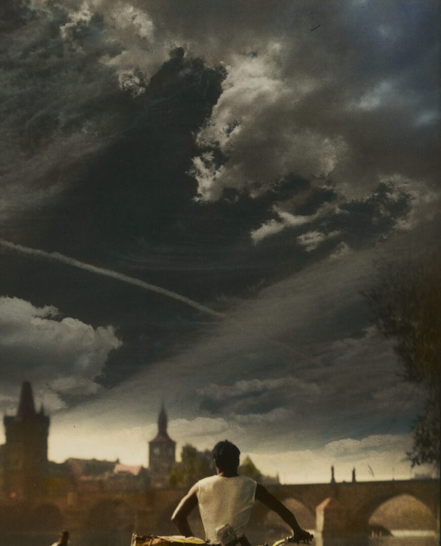 Lot 408: Jan Saudek Tinted Photograph, Hey Joe!