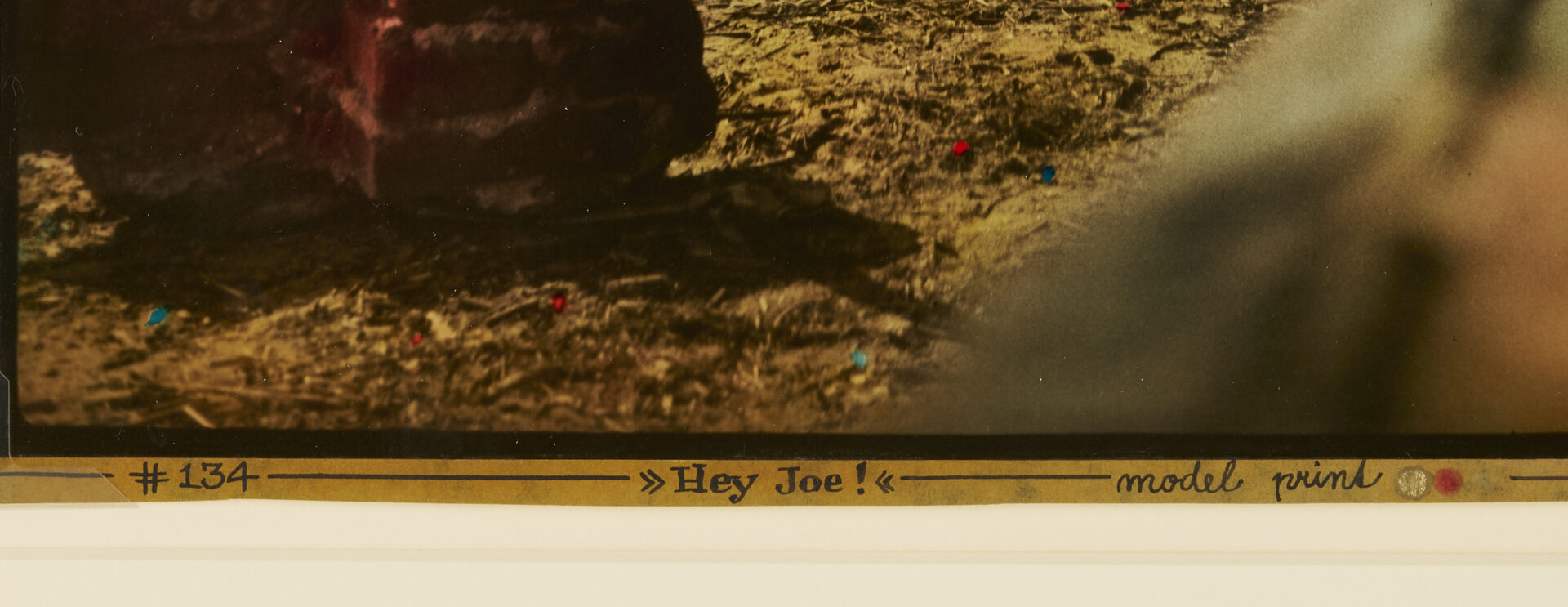 Lot 408: Jan Saudek Tinted Photograph, Hey Joe!