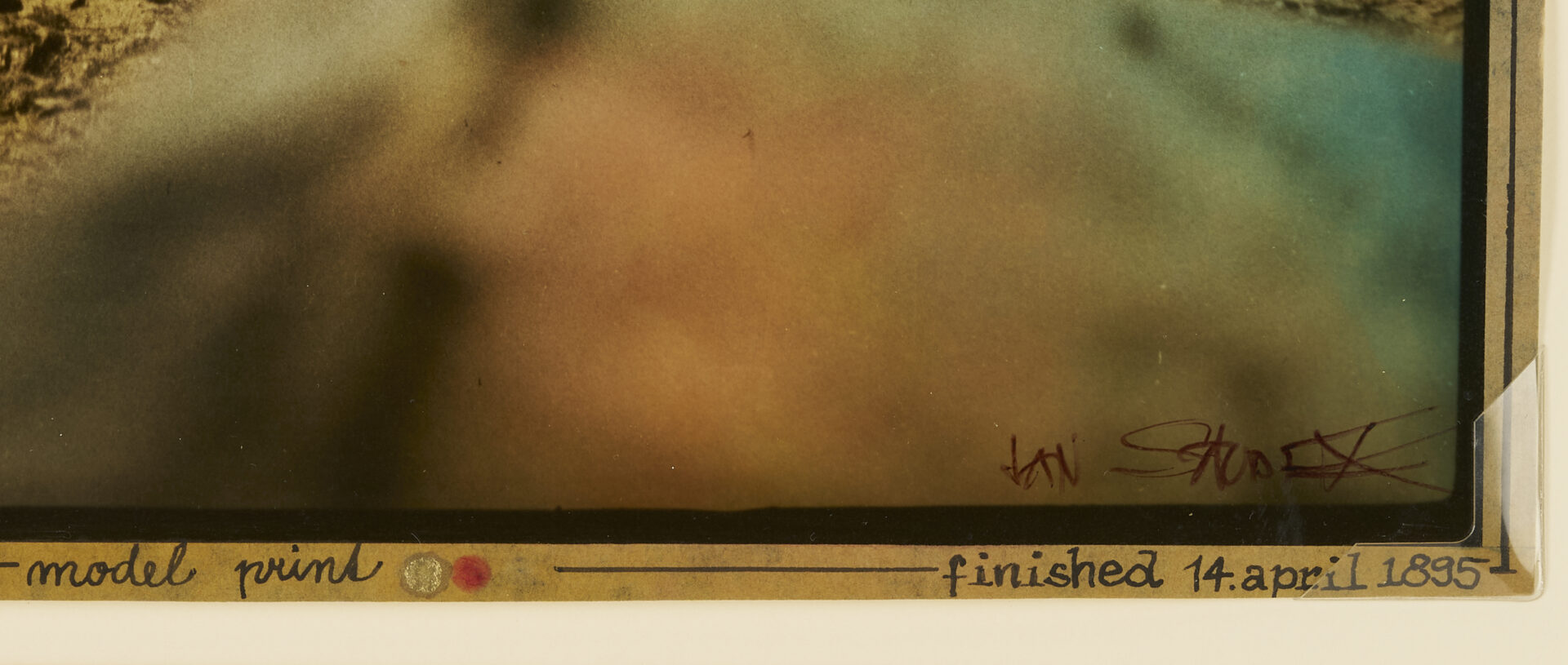 Lot 408: Jan Saudek Tinted Photograph, Hey Joe!
