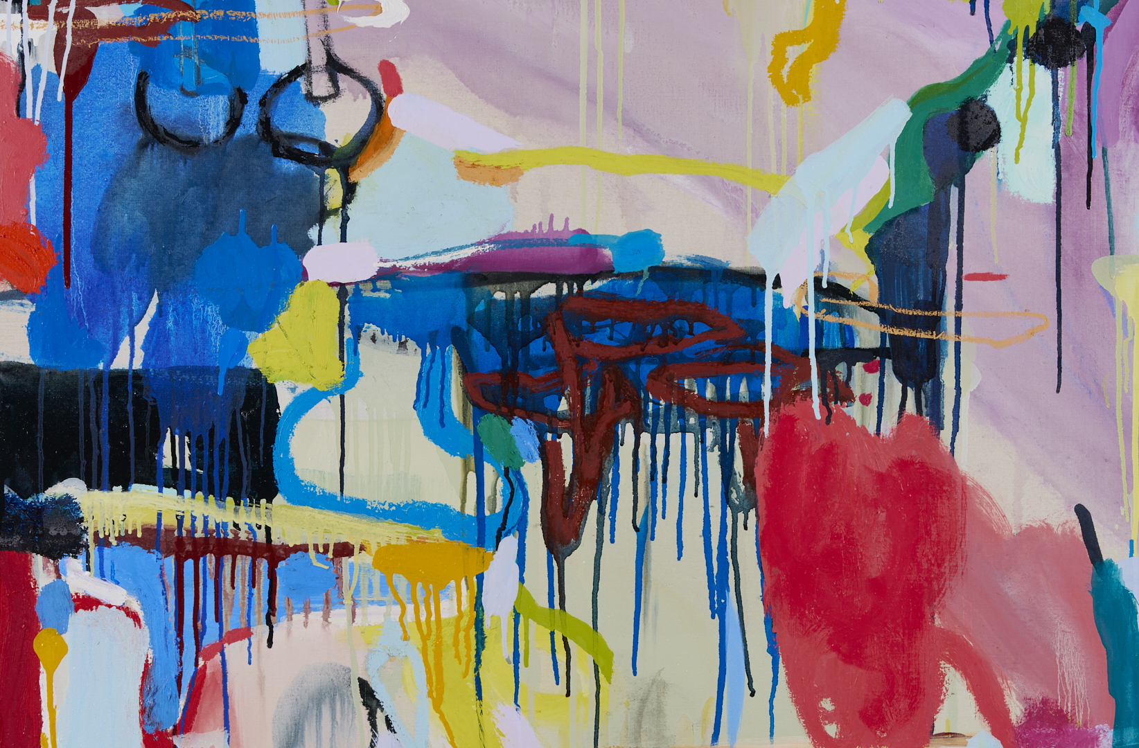 Lot 410: Large Priscilla Heine Oil on Linen Abstract Painting