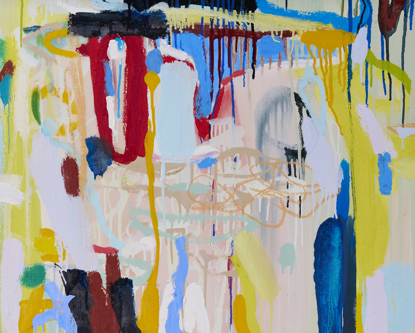 Lot 410: Large Priscilla Heine Oil on Linen Abstract Painting