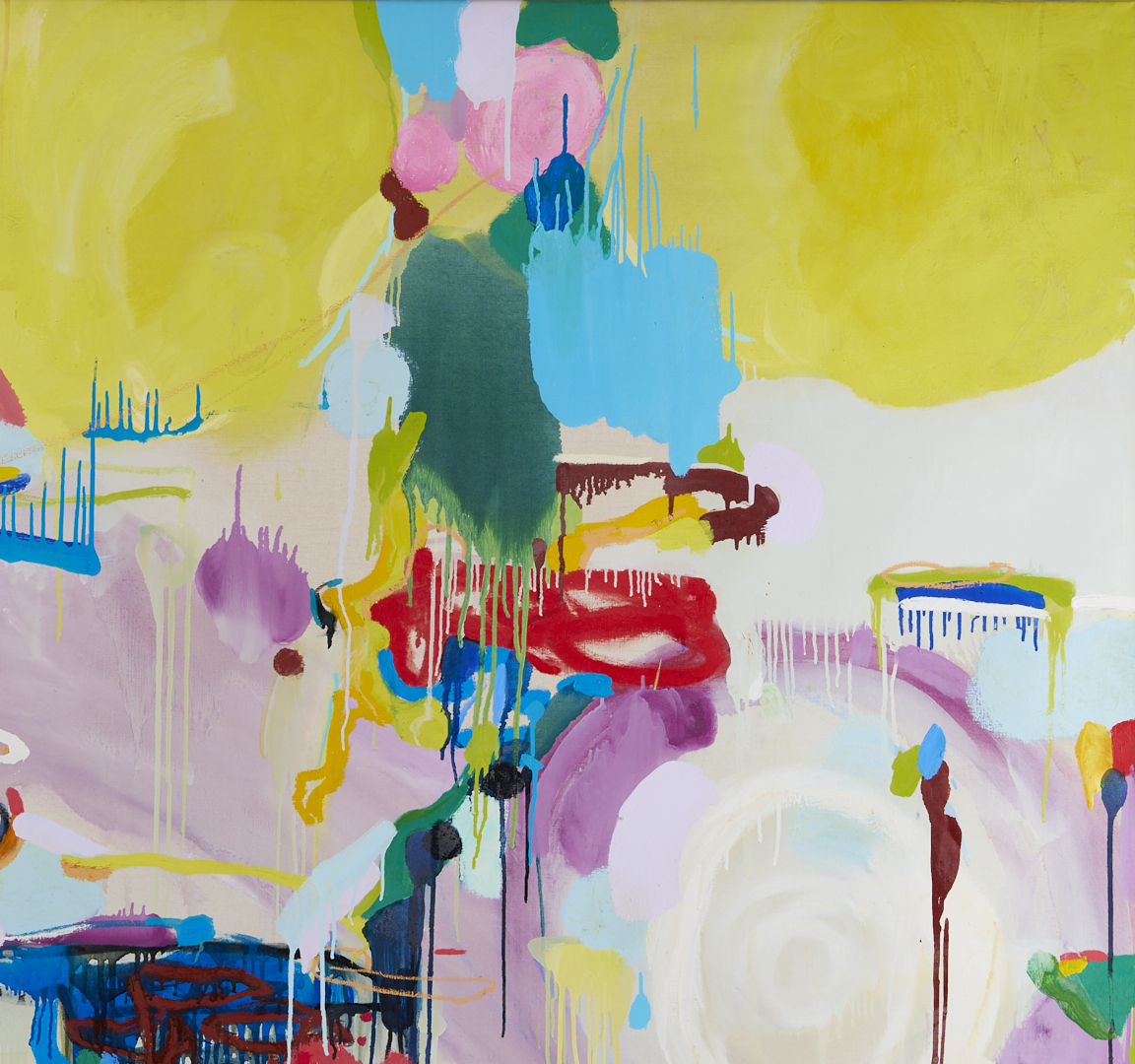 Lot 410: Large Priscilla Heine Oil on Linen Abstract Painting