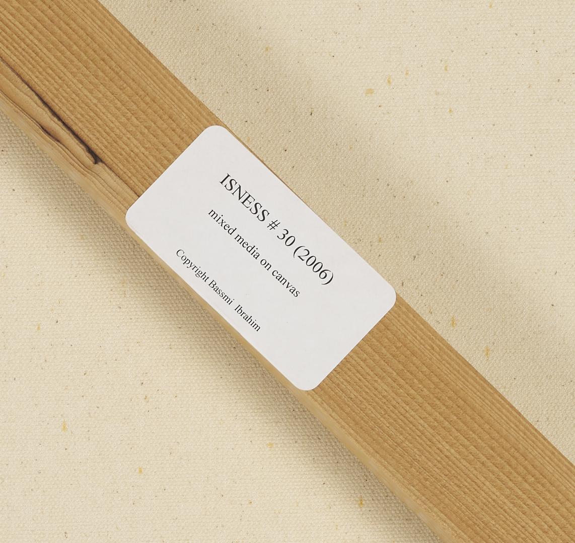 Lot 411: Large, Exhibited Bassmi Ibrahim Abstract Painting, Isness #30