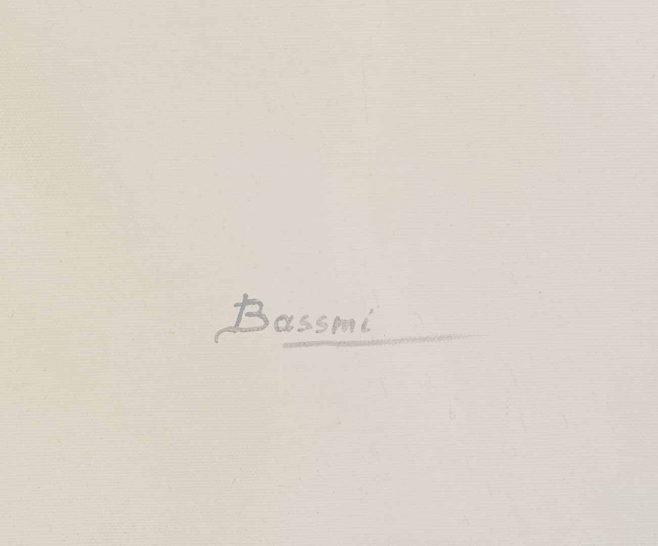 Lot 411: Large, Exhibited Bassmi Ibrahim Abstract Painting, Isness #30