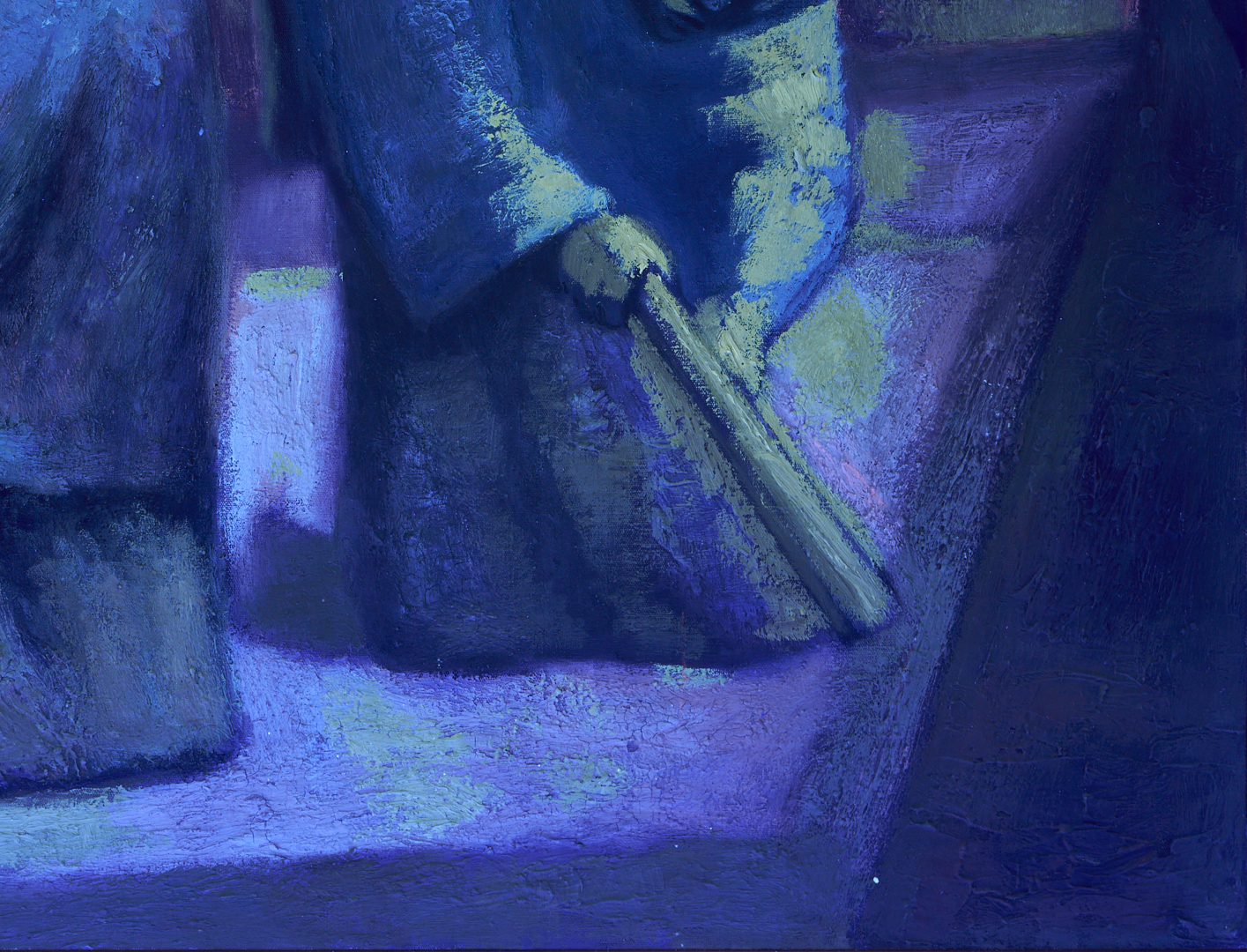 Lot 412: Jose Chavez Morado Large O/C Painting, Ancianas