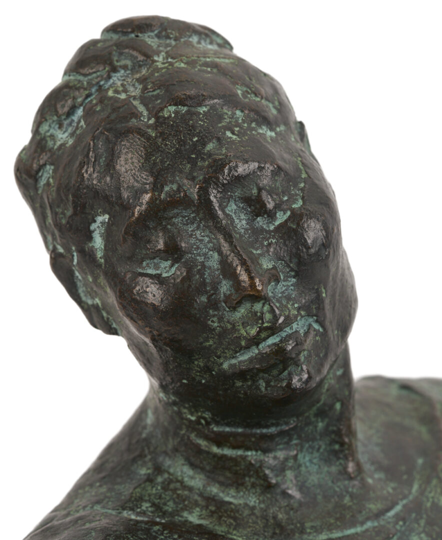Lot 413: Francisco Zuniga Bronze Sculpture, Evelia en Una Butaca, 1972