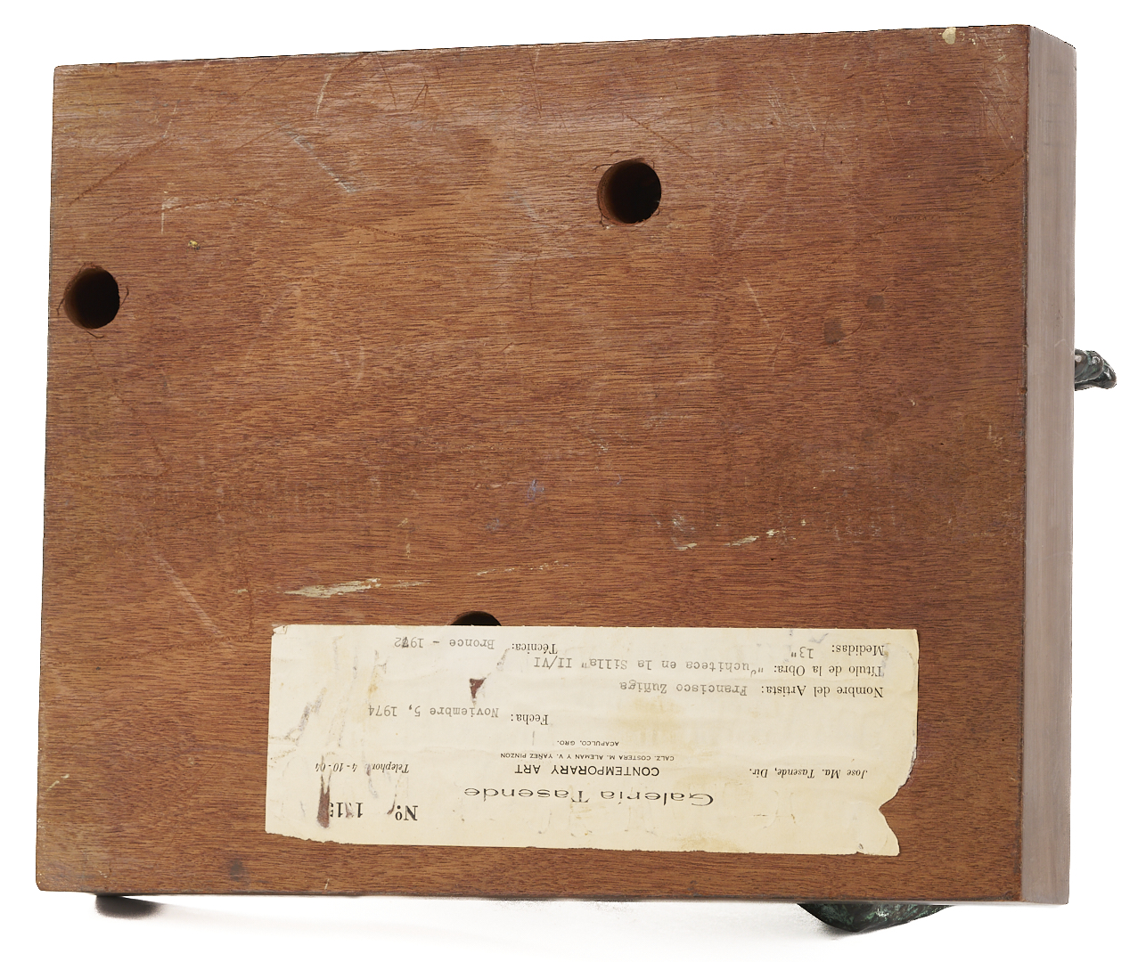 Lot 413: Francisco Zuniga Bronze Sculpture, Evelia en Una Butaca, 1972