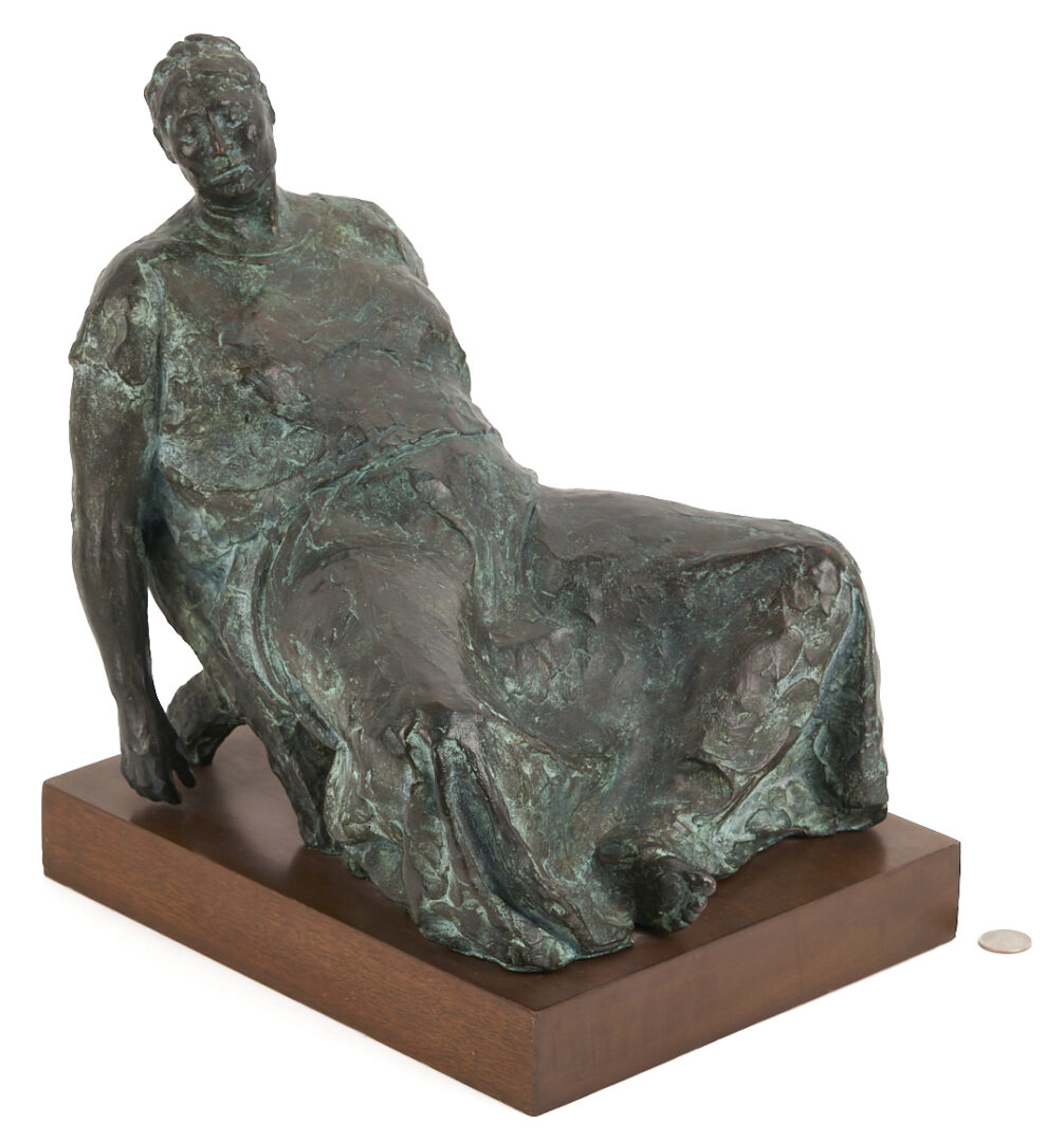 Lot 413: Francisco Zuniga Bronze Sculpture, Evelia en Una Butaca, 1972