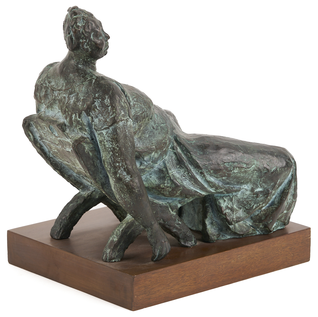 Lot 413: Francisco Zuniga Bronze Sculpture, Evelia en Una Butaca, 1972