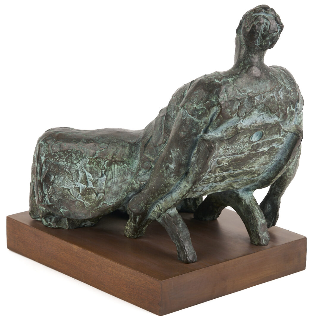 Lot 413: Francisco Zuniga Bronze Sculpture, Evelia en Una Butaca, 1972
