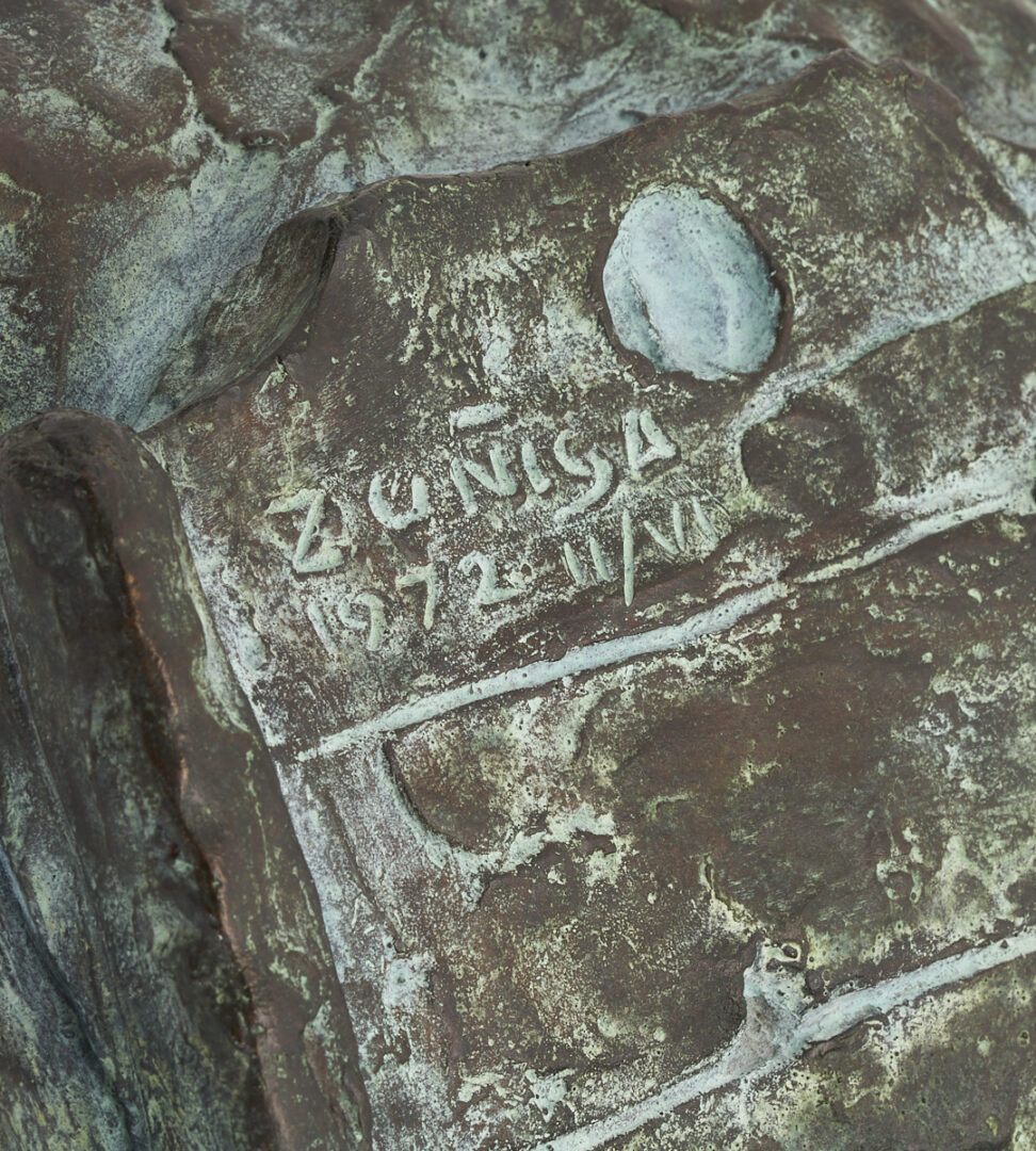 Lot 413: Francisco Zuniga Bronze Sculpture, Evelia en Una Butaca, 1972