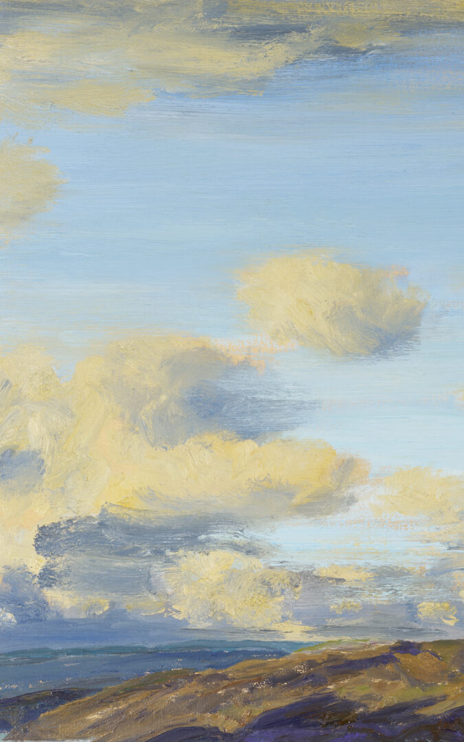 Lot 415: Large Larry Cohen O/C California Landscape Painting, View of the Bay, Pacific Palisades