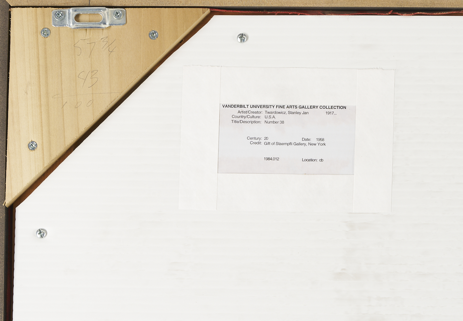 Lot 416: Stanley J. Twardowicz Abstract O/C Painting