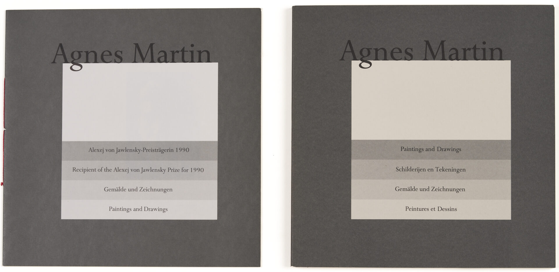 Lot 418: Agnes Martin Paintings & Drawings 1974-1990, Stedelijk Museum Portfolio