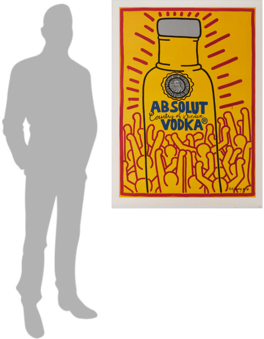 Lot 420: Keith Haring Absolut Vodka Pop Art Advertising Lithograph, Absolut Haring, 1986