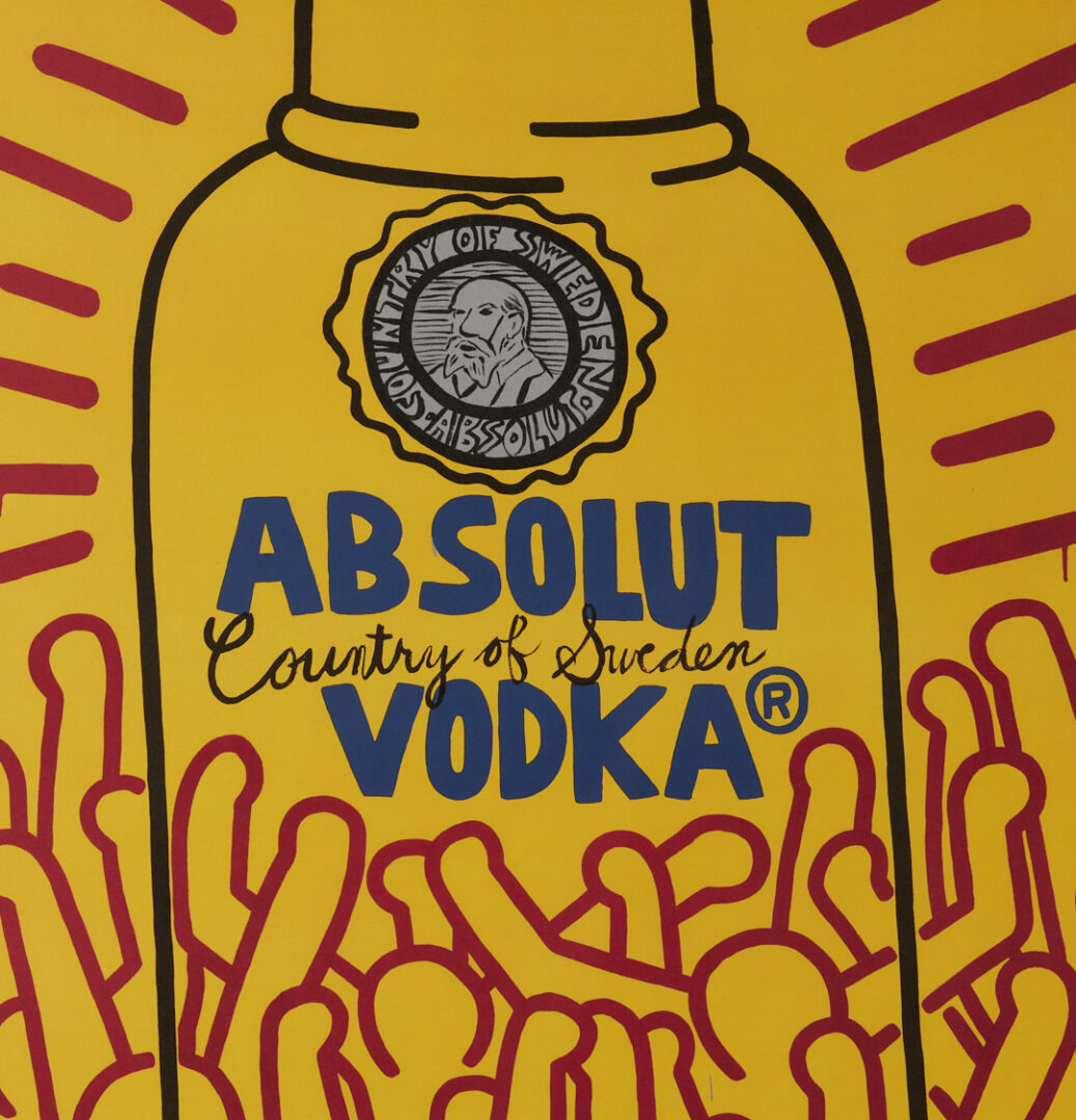Lot 420: Keith Haring Absolut Vodka Pop Art Advertising Lithograph, Absolut Haring, 1986